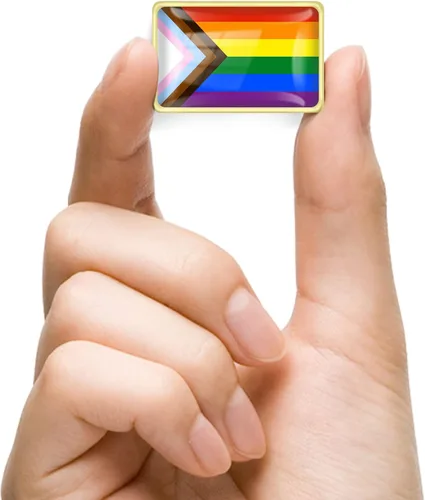 Vista 3 de 62050100200 pines de solapa de orgullo progresivo a granel, LGBT, transgénero, arco iris, lesbiana, bisexual, gay, progresivo, broche para hombres