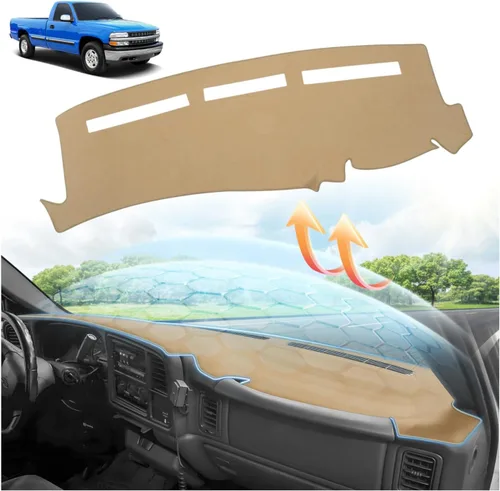 Vista 17 de CARTIST Cubierta negra para salpicadero para Toyota Solara 2004-2008, antideslizante, antirreflejo, protección UV, tapete interior de primera calidad