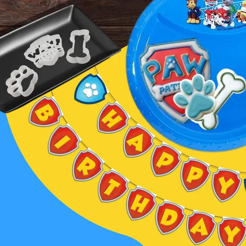 Vista 3 de Inspirado en los cortadores de galletas de la Patrulla Canina. Cortadores de galletas impresos en 3D de Paw Patrol para niños, diseño de huesos