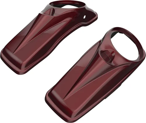 Vista 7 de Tapas para bocinas de motocicleta aptas para 2014+ Harley Touring Hard Saddle Bags - Whisky ámbar, 8 pulgadas Amber Whiskey