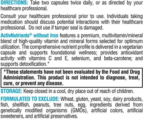 Vista 5 de XYMOGEN ActivNutrients sin hierro, 60