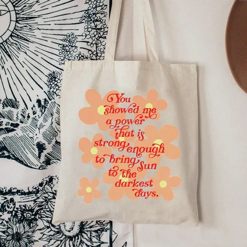Vista 4 de BLUPARK HS Merchandise Tote Bag - Regalo inspirado en el álbum de cantante para los amantes de la música, Blanco sucio, Grande