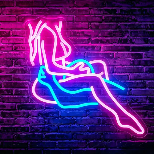 Vista 15 de Letrero de neón de Feliz Navidad, letreros de neón regulables JGHTURIE para decoración de pared, letrero iluminado para fiesta de Navidad, bar