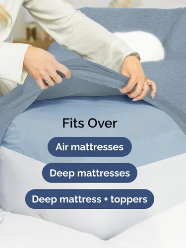 Vista 48 de Extra Deep Twin XL Sheet Set - 3 Piece College Dorm Room - White 01-Blanco