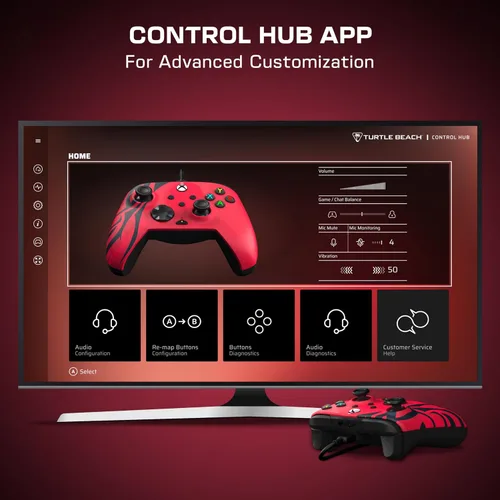 Vista 8 de PDP Gaming Xbox Series X S Red Bundle: REMATCH Wired Gamepad Controller & AIRLITE Wired Headset with Mic, Licensed Xbox One Gamepad, Customizable