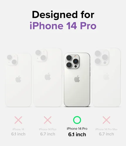 Vista 2 de Ringke Air - Funda delgada pero resistente, compatible con iPhone 14 Pro de 6.1 pulgadas, transparente, flexible, ligera, delgada, transparente