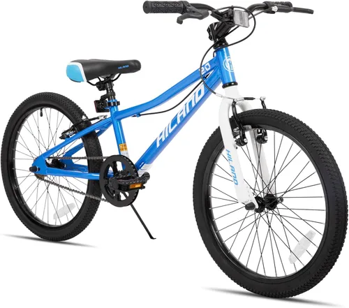 Vista 8 de HILAND - Bicicletas de montaña para niños de 20 pulgadas para niños y niñas de 5 años en adelante, bicicletas de una sola velocidad con frenos
