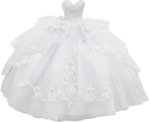 Vista 6 de Vestidos de quinceañera vestido de baile vestido de baile de tul novia princesa vestido de quinceañera vestido de encaje apliques vestidos de baile