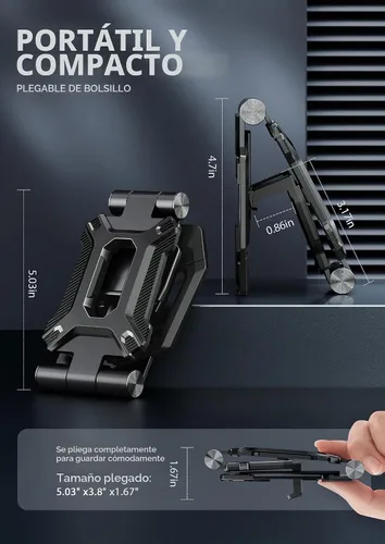 Vista 7 de SUPCASE Soporte plegable ajustable para tableta, soporte de escritorio