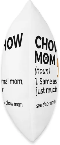 Vista 2 de Chow Chow Lover Apparel World's Best Mom Definition Funny Chow Dog Throw Pillow, 16x16, Multicolor