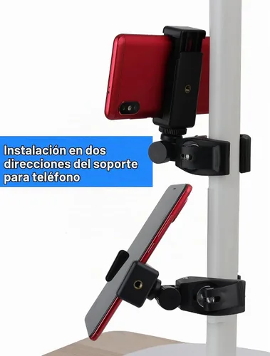 Vista 4 de Soporte para teléfono con abrazadera para cochecito, carrito de golf, soporte de teléfono celular para bicicleta, carrito de compras, silla