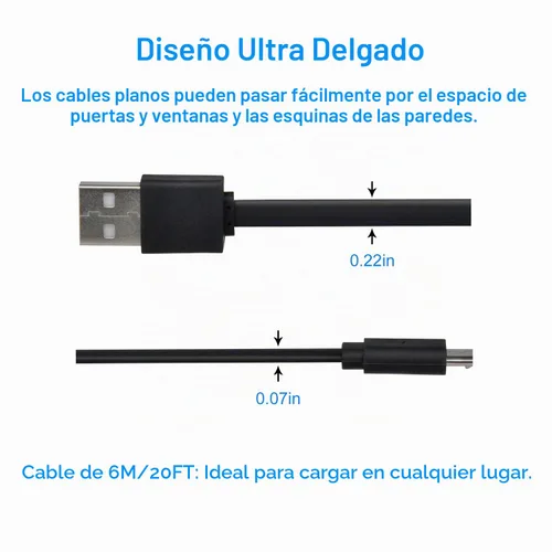 Vista 4 de StartVision Paquete de 2 cables de extensión de alimentación de 20 pies con adaptador de corriente para cámara Blink XT, XT2 y Blink Outdoor