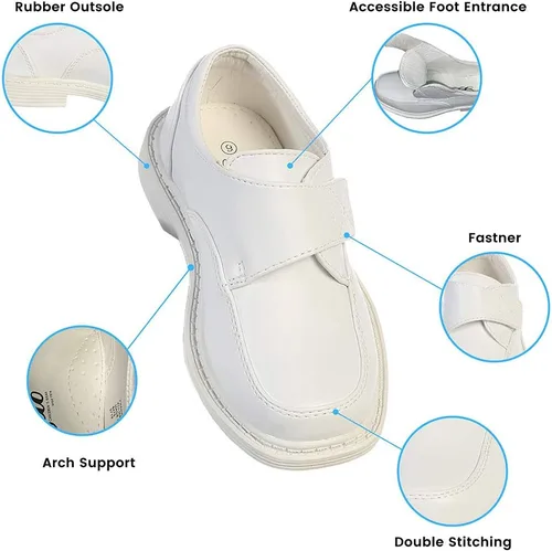 Vista 5 de Lito Children's Wear Zapatos mate para niños, Blanco