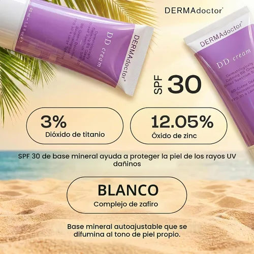 Vista 4 de DERMAdoctor DD Crema Hidratante Mineral Tintado SPF 30, 1.3 oz