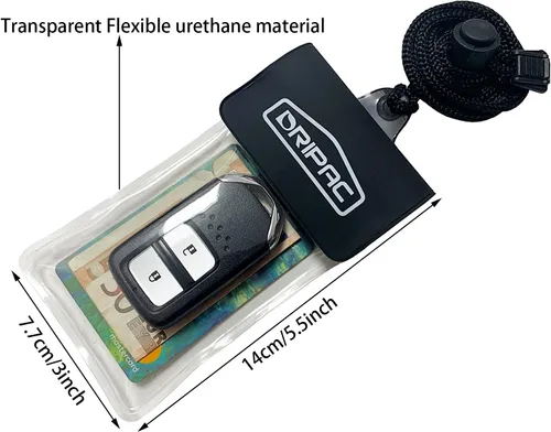 Vista 3 de DRIPAC Estuche impermeable para llaves de coche Llavero impermeable Billetera impermeable Funda impermeable para llaves, identificación, tarjeta