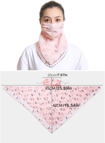 Vista 2 de Paquete de 2 bufandas con protección UV para el sol de verano con diseños para mujer, polaina refrescante para el cuello con bucles para las orejas