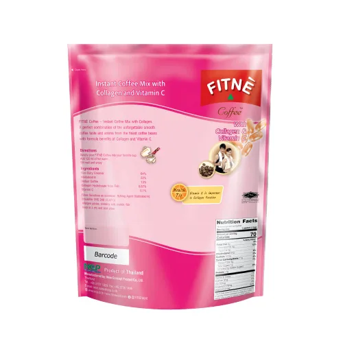 Vista 4 de FITNE - Paquetes de café instantáneo 3 en 1 mezcla con colágeno hidrolizado natural vitamina C mezcla suave sabrosa aromática sin azúcar edulcorante