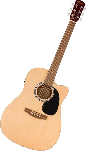 Vista 9 de FA-25CE Dreadnought, diapasón de nogal, golpeador negro, negro Black