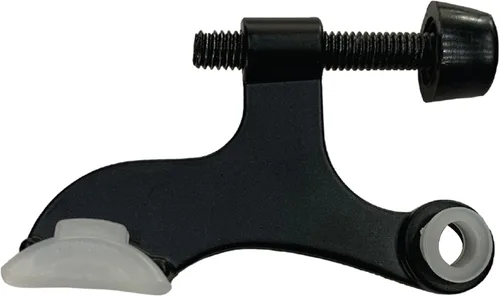 Vista 2 de Design House Design House 189118 - Protector de pared con bisagra de núcleo hueco con punta de goma, topes de puerta ajustables color negro mate