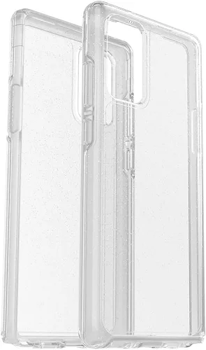 Vista 6 de OtterBox Funda para Galaxy Note20 5G Symmetry Series, polvo de estrellas (escamas plateadas/transparente), ultra suave, compatible con carga