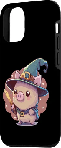 Vista 2 de Funda para iPhone 15 Cute Wizard Pig RPG Nerd Roleplaying Geek