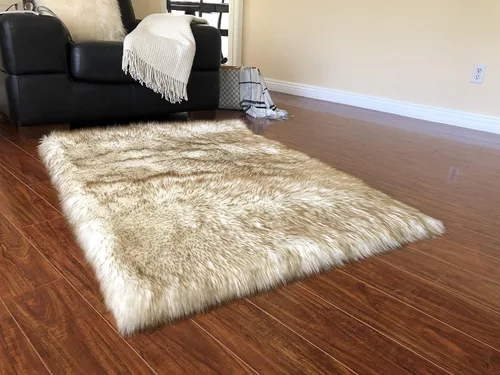 Vista 20 de LAMBZY Alfombra cuadrada de piel de oveja sintética, súper suave, hipoalergénica, de pelo de felpa de primera calidad