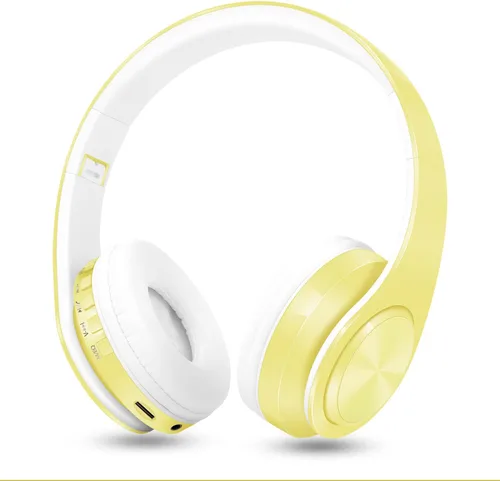 Vista 9 de RAT TAIL V5.0 Auriculares Bluetooth sobre la oreja, auriculares estéreo inalámbricos y con cable plegables micro SD/TF, FM para teléfono celular