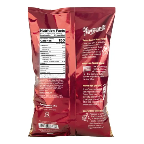 Vista 4 de Popcornopolis Zebra - Palomitas de maíz, 24 onzas