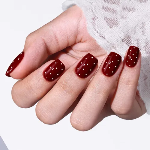 Vista 54 de Modelones Uñas postizas cuadradas cortas, color blanco y rosa, 32