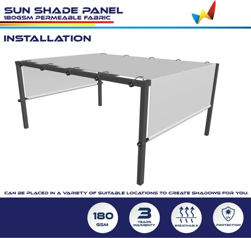 Vista 5 de Windscreen4less - Cubierta universal de repuesto para persiana, color beige, Beige