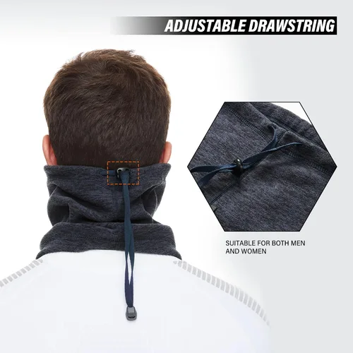 Vista 4 de LONGLONG - Calentador de cuello en forma de polaina - Máscara de bufanda para esquí, de lana elástica suave, para invierno
