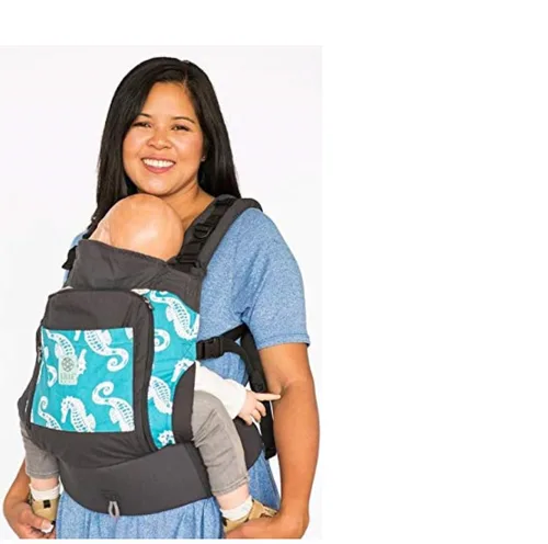 Vista 4 de LILLEbaby Portabebés 4 en 1 Essentials para todas las estaciones, caballito de mar, tela ergonómica y cómoda