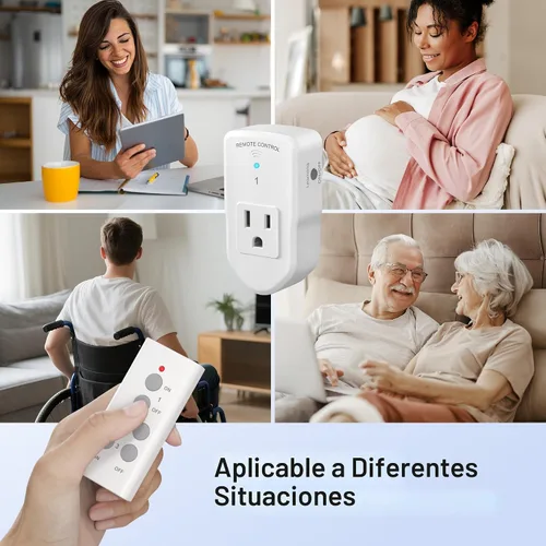 Vista 6 de BN-LINK Interruptor eléctrico de tomacorriente inalámbrico de control remoto para luces, ventiladores, luces navideñas, pequeños electrodomésticos