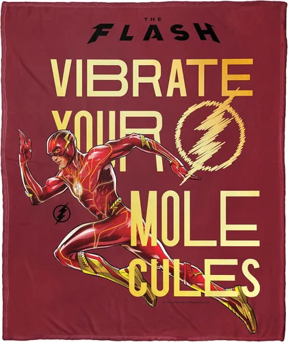 Vista 10 de Northwest DC - The Flash - Manta de seda táctil, 50 x 60 pulgadas, Batman y Flash
