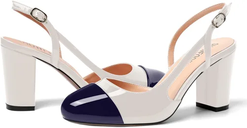 Vista 6 de Zapatos de tacón alto con hebilla de tacón alto y correa trasera sexy para mujer, diseño de club nocturno, 3.3 pulgadas