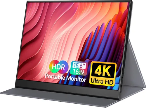 Vista 10 de Yxk Monitor Portátil de 14 Pulgadas 2.2K QHD USB C HDMI Ultra-Delgado IPS Pantalla de Viaje y Altavoces, HDR Plug&Play, Monitor Externo para Laptop