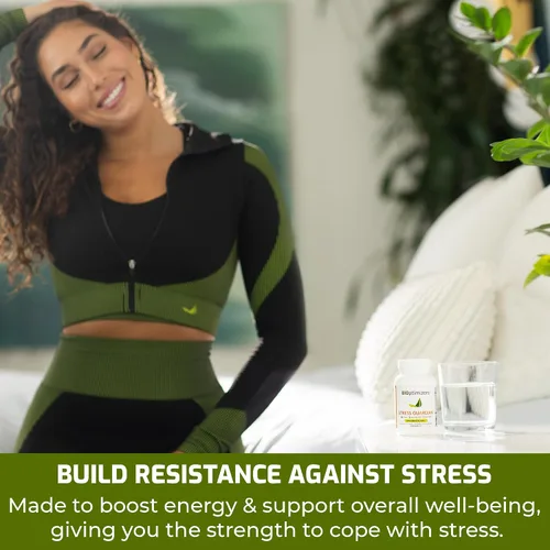 Vista 4 de BIOptimizers Stress Guardian - Cápsula para aliviar el estrés - Manejo de apoyo al descanso - 45 cápsulas