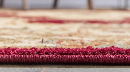 Vista 5 de Unique Loom colección Versailles - Alfombra clásica tradicional con motivo de medallón; 2' 2 x 3' 0 pies, rectangular, color borgoña/marfil