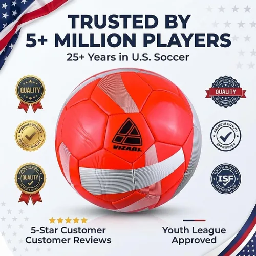 Vista 8 de Vizari Hydra - Balón de fútbol para niños, llamativo balón de fútbol para exteriores con gráficos únicos, carcasa de poliuretano termoplástico