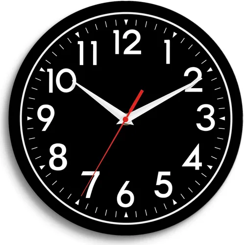 Vista 14 de DAXSMY Reloj de pared analógico pequeño de 8 pulgadas, silencioso, sin tictac, funciona con pilas, moderno, simple, decorativo, para cocina