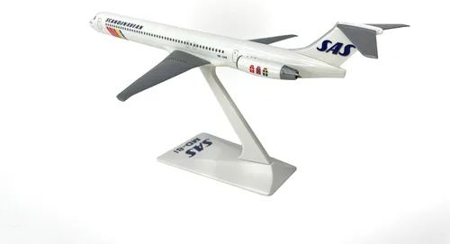 Vista 2 de SAS Scandinavian Mcdonnell Douglas MD-80 Escala 1:200 - Modelo de avión de plástico Snap-Fit - Réplica coleccionable de SAS Scandinavian Aircraft