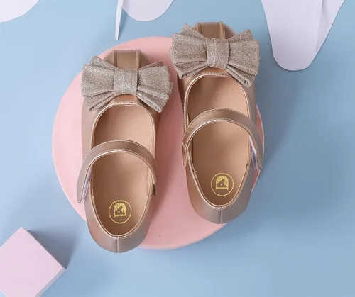 Vista 8 de kkdom Vestido de niña Mary Jane Zapatos planos de ballet para niñas pequeñas, zapatos de princesa, zapatos de fiesta escolar
