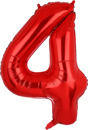 Vista 21 de Globos rojos de 40 pulgadas con números de Mylar para decoración de fiesta de cumpleaños número 10 Globos digitales de helio, 10 suministros