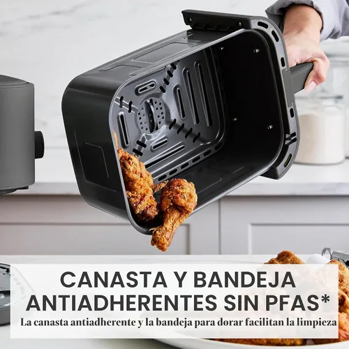 Vista 9 de Martha Stewart Freidora de aire 6 cuartos de galón, 6 en 1, hornear, asar, freír al aire, deshidratar, recalentar, cesta antiadherente de cerámica