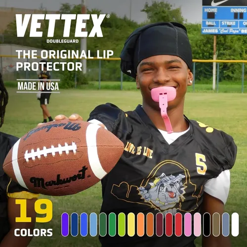 Vista 7 de Vettex Protector bucal de fútbol para jóvenes, Azul Carolina