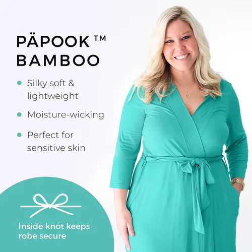 Vista 5 de Posh Peanut Mommy Robe for Maternity Labor Delivery - Soft Viscose from Bamboo Postpartum Robe & Maternity Robe for Hospital