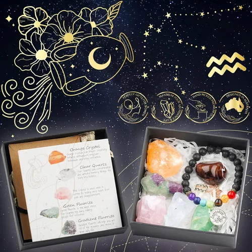 Vista 5 de Hihealer Regalos del zodiaco para mujeres, regalos espirituales, regalos del zodiaco, regalos de astrología para mujeres, regalos de horóscopo