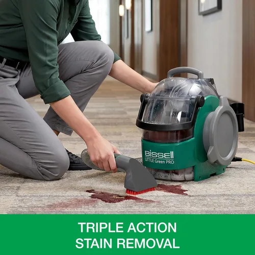 Vista 5 de Bissell BigGreen Commercial Little Green Pro - Limpiador de manchas comerciales, limpiador de alfombras y tapicería y detallador