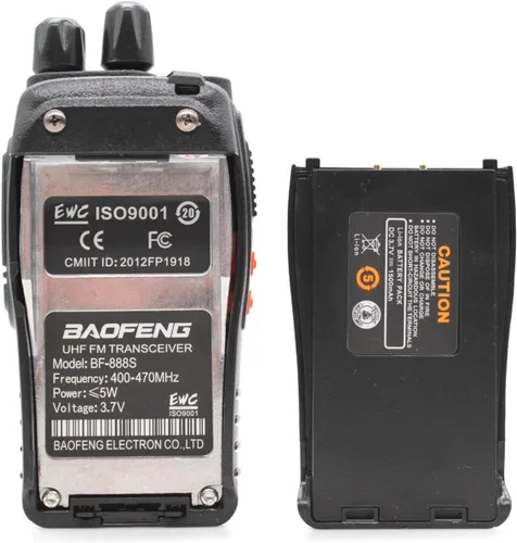 Vista 2 de BaoFeng BF-888S Radio bidireccional con linterna LED integrada (paquete de 4) + cable de programación USB (1 unidad)