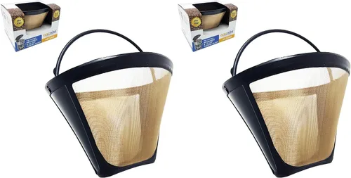 Vista 6 de GoldTone Filtro de café de cono #4 reutilizable para cafeteras y cafeteras Ninja. Sin BPA